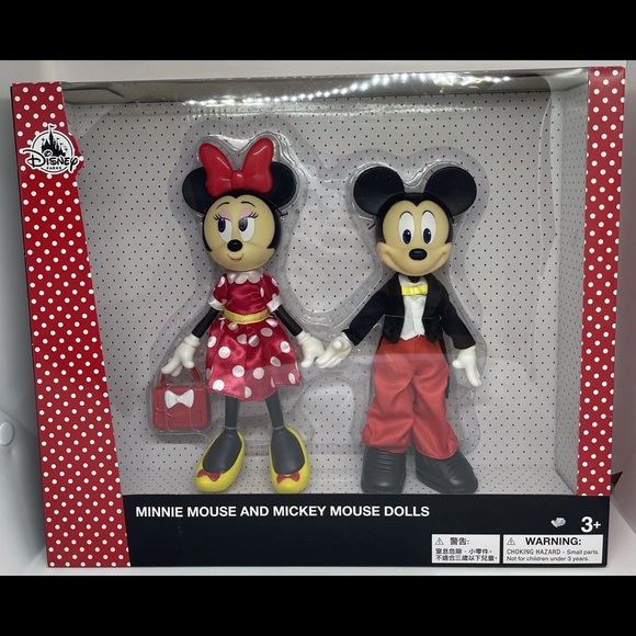 Disney Parks Minnie Mouse and Mickey Mouse Dolls